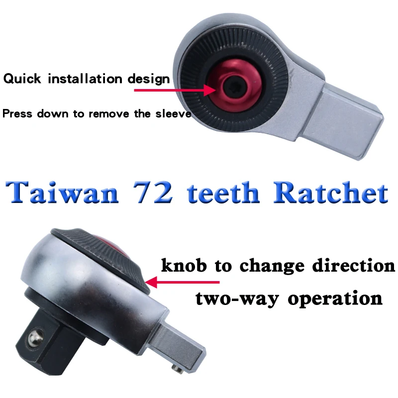 Open ratchet torque wrench insert ratchet head tools head 9*12 14*18 apply to quick release grip wrench