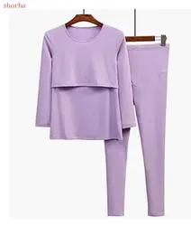 Algodão Sleepwear Maternidade Grávida WomenBreastfeeding único top Desgaste Lactação Roupas Para Alimentação Roupas de Enfermagem Camisola