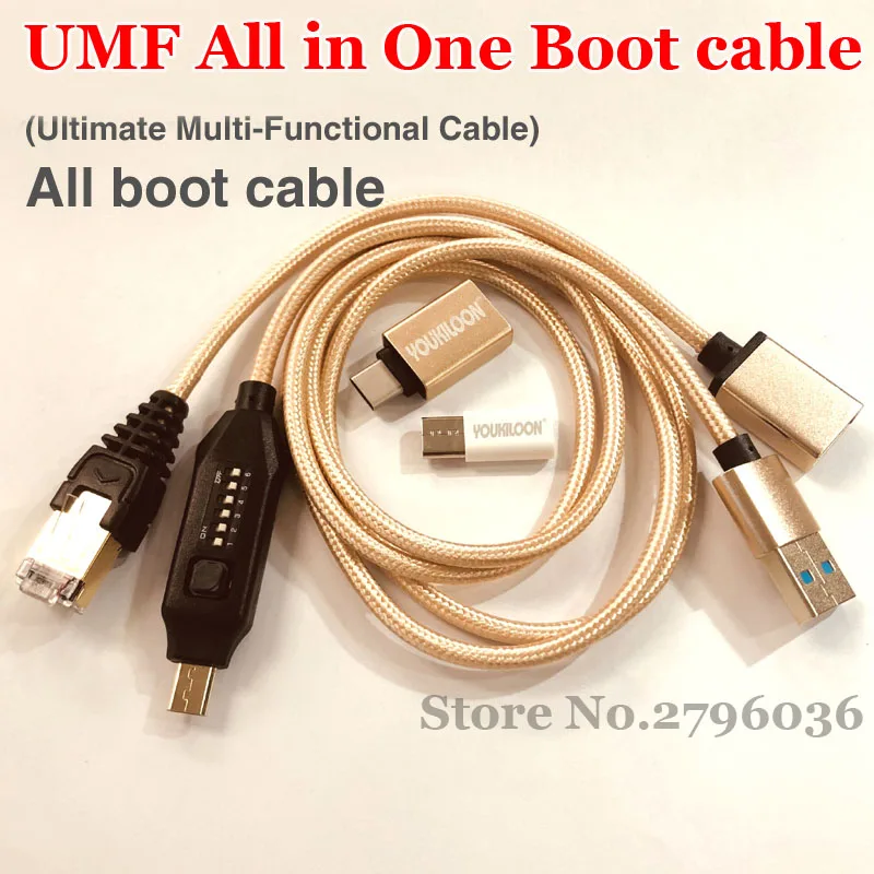 UMF All Boot Cable (EASY SWITCHING) Micro USB RJ45 All in One Multifunction Boot Cable edl cable with Mobile repair tool