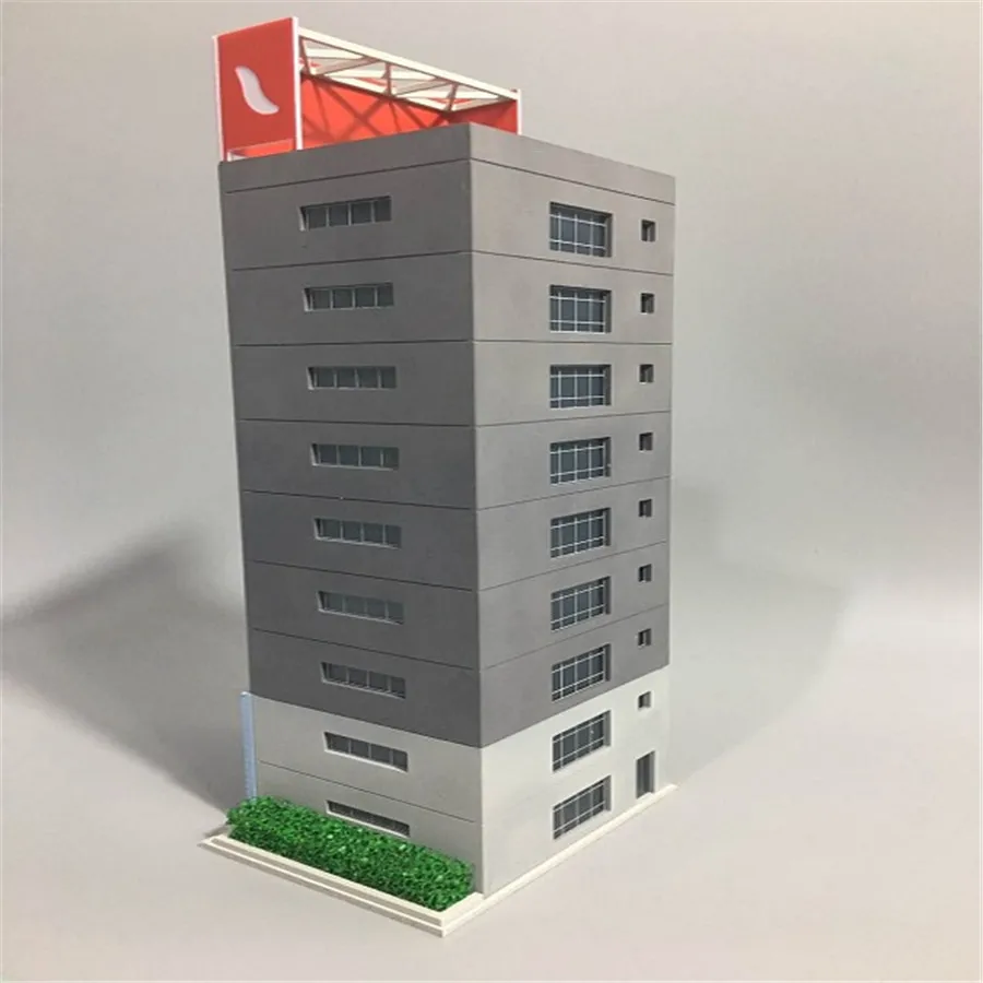 N Ratio 1/150 160 Architectural Scene Model Modern Office Building Hard Plastic Assembly Model