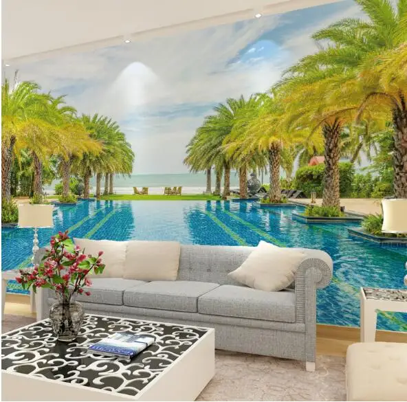 

wall paper 3d decor large photo mural landscape for TV Backside Living Room custom any size waterproof