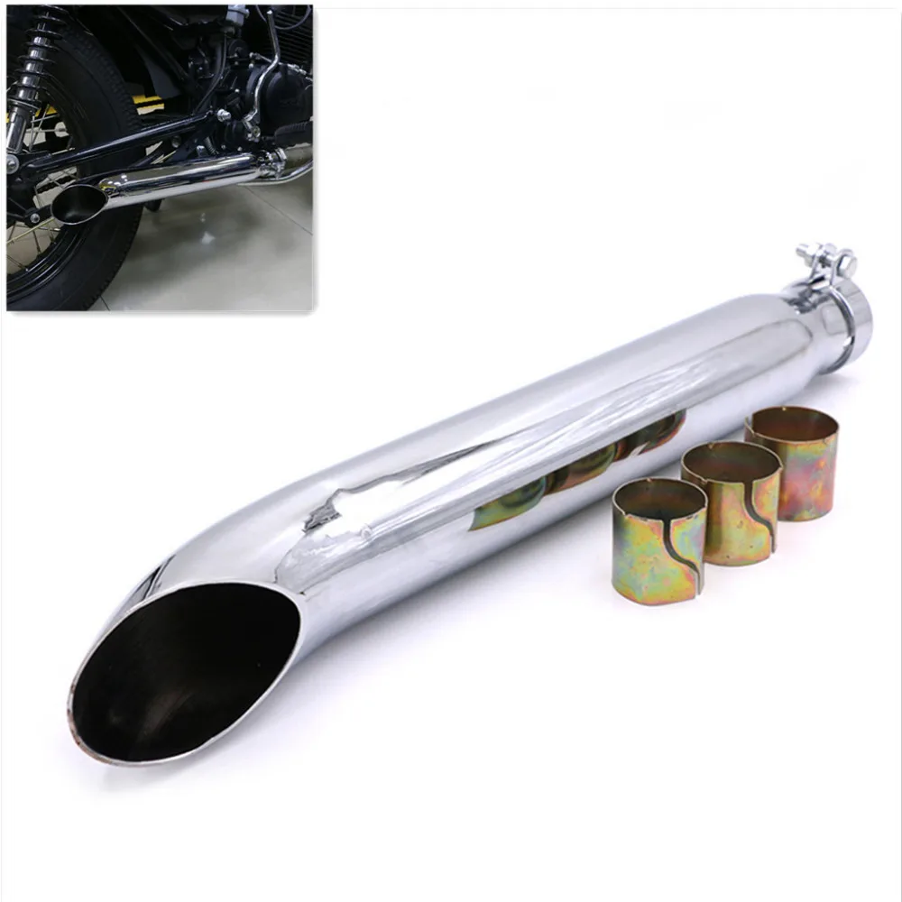 

35mm 39mm 43mm Chrome Reverse Cone Motorcycle Exhaust Pipe Muffler Silencer For Harley Cafe Racer Chopper Bobber Custom Bike