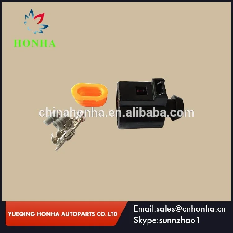 Free shipping 2pin 1.5series male female 1J0973802/1J0973702 Auto Temp sensor plug waterproof electrical wire connector