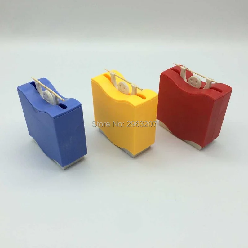 150pcs Plastic Cartoon Automatic Toothpick Holder Toothpick Box Dispenser Home Bar Cafe Table Accessories ZA6951