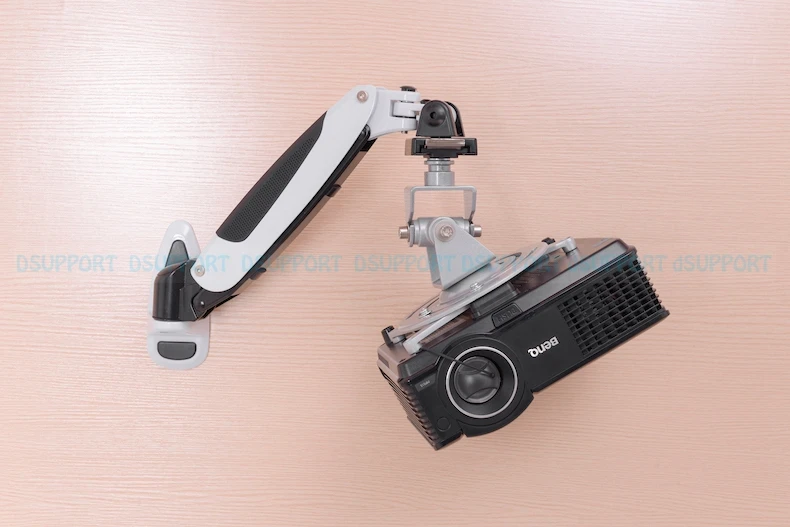 PR03A Aluminium Legierung 360 Grad Projektor Wand Halterung Full-Motion Versenkbare Universal Projektor Aufhänger Halterung