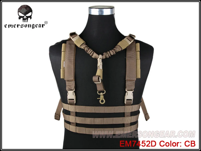 emersongear-MOLLE System Low Profile Chest Rig, Coyote Brown, EM7452D