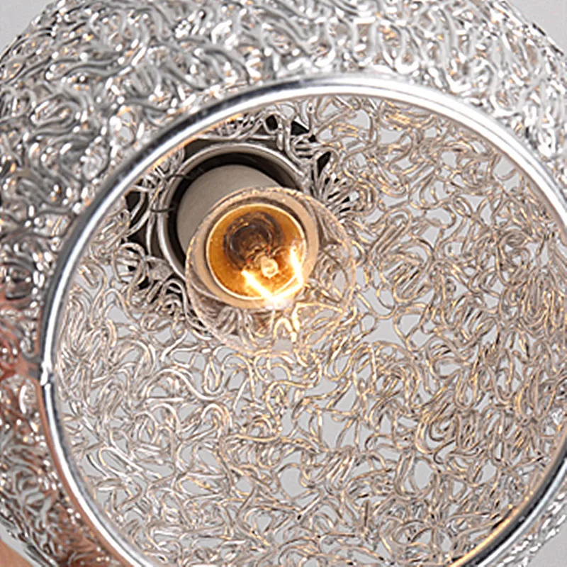 Modern Pendant Light Kitchen Island Ceiling Lamp Bedroom Silver Lighting Bar Aluminum Lights Home Indoor Lights Bulb For Free image 5