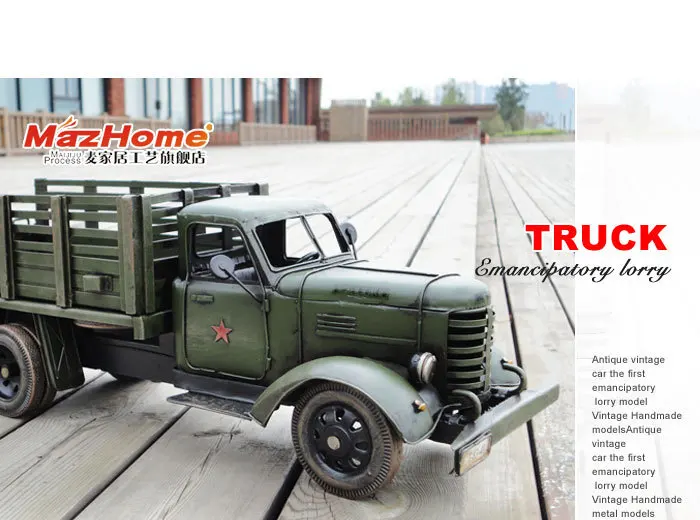 The first model of a new liberation truck retro classic cars model metal crafts ornaments Christmas gift