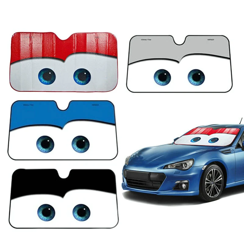 130*70 Car Solar Protection Foils Cartoon Car Visor Car Solar Protection Foils Car Front Window Visor five color can choose