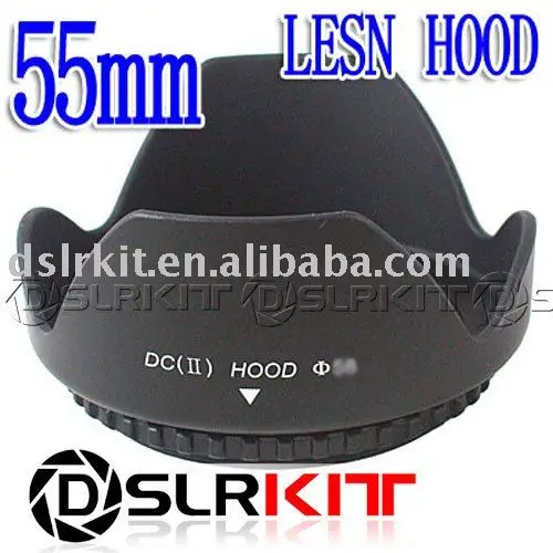 DSLRKIT 55mm Lens Hood (Screw Mount) Petal Crown Flower Shape for Canon Nikon Olympus (55mm lens thread size)