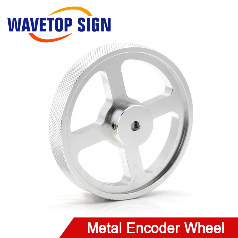 WaveTopSign Metal Aluminum alloy Embossed Synchronous Encoder Wheel Inner Hole 6mm Circumference 200/250/300mm Width 15mm