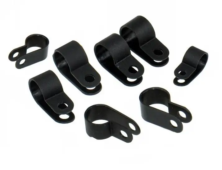 black U/R type fixed Cable Clamp Clips wire buckle U3.3 R5.3 R6.4 R8.4 R10.4 R13.2 R16.2