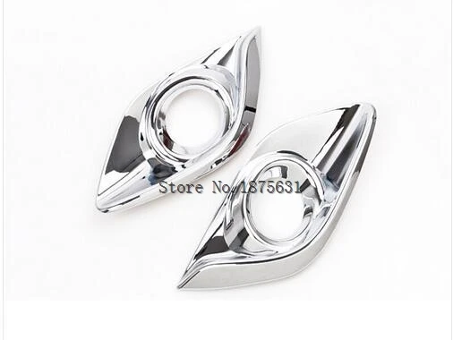 For Mazda 6  Atenza 2013-2015 ABS Chrome Glossy Front Fog Lamp Light Cover Exterior Chromium Styling Parts 2pcs