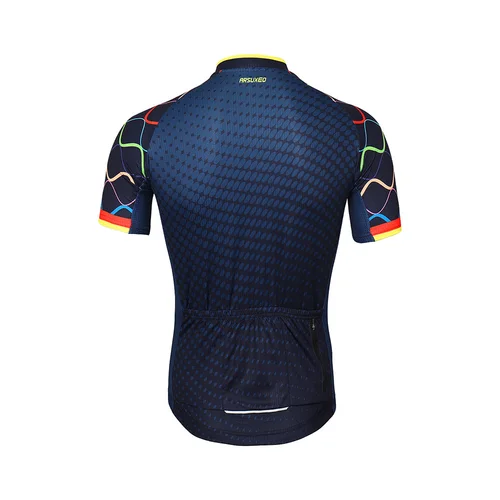 Imagen 2 del producto ARSUXEO-Camiseta de ciclismo de manga corta para hombre, camiseta de secado rápido para bicicleta de montaña, ropa para bicicleta de carretera, cremallera reflectante Z84