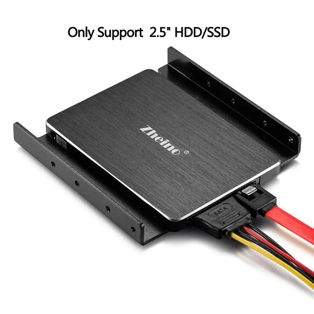 Zheino 2.5 SSD 장착 프레임 브래킷, 2.5 인치-3.5 인치 HDD 2.5 광학 드라이브 어댑터