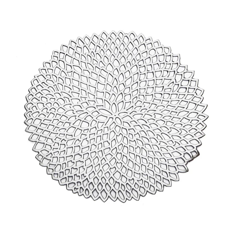 New Placemat for Dining Table Mat Soft PVC Round Placemat Hot Resistant Mats Coffee Cup Table Coaster Home Desktop Decoration