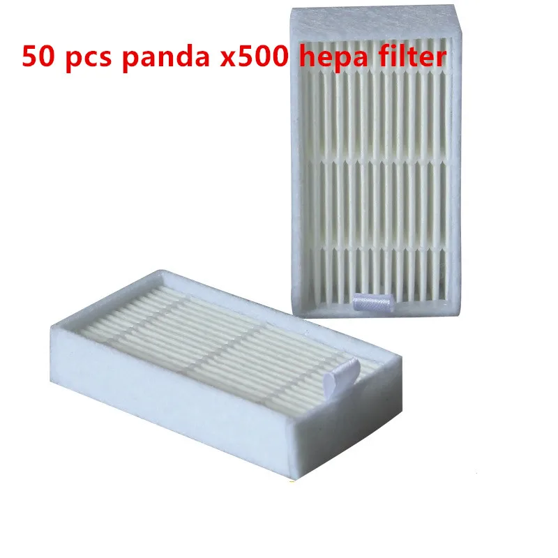 50 pcs panda x500 hepa filter for Panda X500 Ecovacs Dibea Deboo X500 X580 X600 KK8 ML009 MirrorS CR120 CEN540