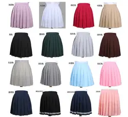 new 2022 summer Student Pretty New Fashion Women Mini Skirt Women Solid Stripe lolita Pleated Skirt