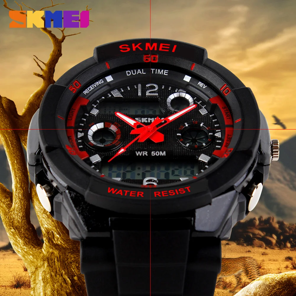 S-Shock Mens Military Watch For Men Sport Watch SKMEI Luxury Brand Analog Quartz And LED Digital Outdoor Waterproof Watches