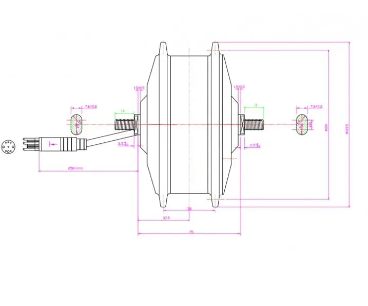 

36V 250W high speed brushless gear hub motor electric vehicle motor front wheel drive AMK brand