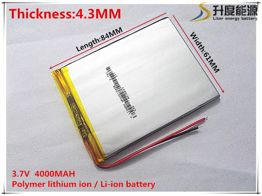 3.7V,4000mAH,[436184] NTC;PLIB;polymer lithium ion / Li-ion battery for tablet pc;POWER BANK;CELL PHONE