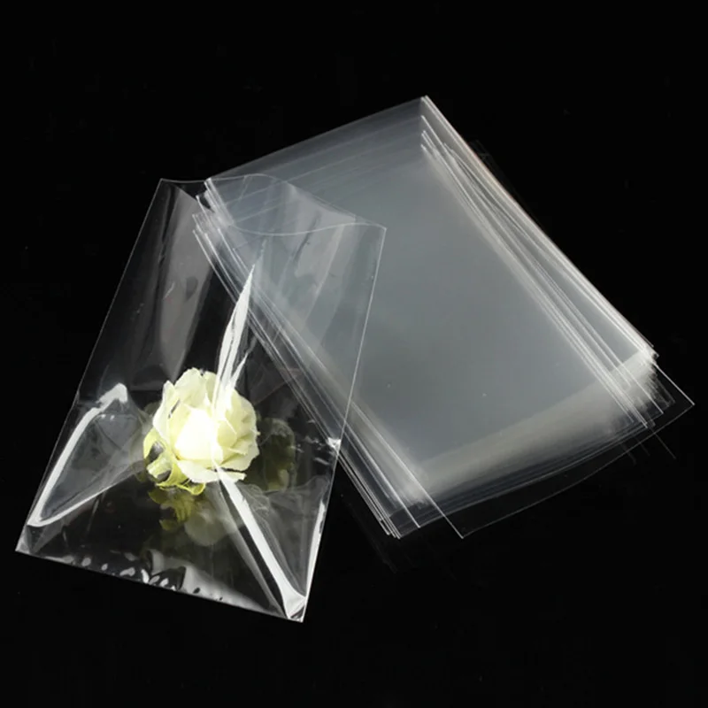 Clear Opp Bags 100pcs Transparent Flat Pocket Bags Storage Gift Bags 6x9cm 7x13 8x16  10x15 9x18 12x17 10x20cm Card Phone