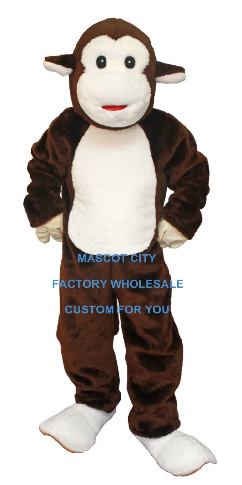 

2014 New Monkey Mascot Costume Adult Size Cartoon Character Party Theme Mascotte Outfit Fit Suit Fancy Dress EMS Free Ship SW951