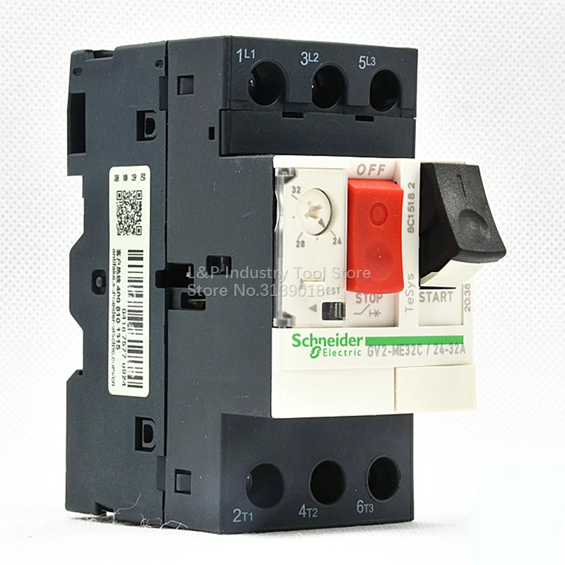 Imagem -02 - tipo Magnético Térmico Original Novo do Botão 3p do Interruptor Gv2me32c 2432a da Proteção do Motor de Schneider Gv2-me32c