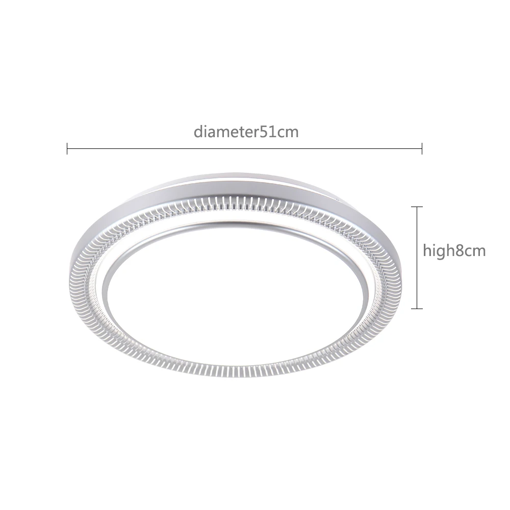 110V 220V Modern LED Round Ceiling Light with Remote Control 80w Dimmable Ceiling Lamp Fitting for Bedroom Kitchen Hall  Balcony