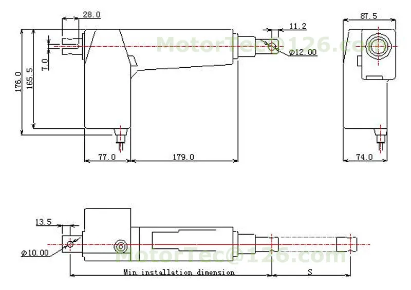 stainless steel 12V 24V DC linear actuator 8000N force load capacity,electric linear actuator,actuator linear