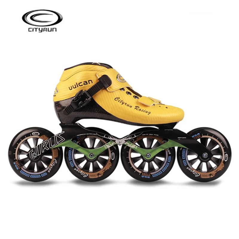 CTS CITYRUN Professional Speed Skating Shoes 7000 Alloy CNC Powerslide 4X110mm 110mm 100mm 90mm 85A Roller Skating Base Wheel CT