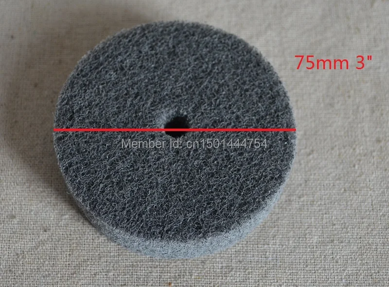 New 3pc/lot 3 Inches 75mm Fiber polishing wheel Buffing wheels  Polishing Pad Effect of wire drawing