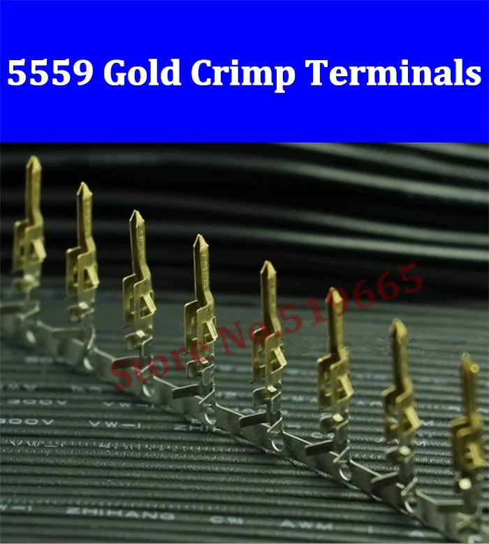 High quaity  500 Sets ATX/EPS 5559 4.2mm Male Half Gold Crimp Terminals For PC Electrical Wire Connectors Pins for 6/8/12/24Pin