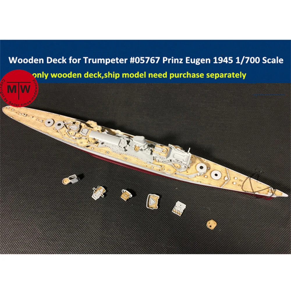 1/700 Scale Wooden Deck for Trumpeter #05767 German Cruiser Prinz Eugen 1945 Ship Model