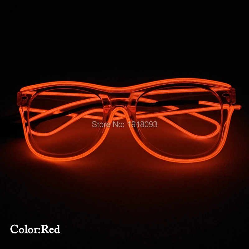 

Wholesale Glowing Product EL Wire Flashing Glasses Steady on Driver Powered by 2-AA Batteries Novelty Lighting Decor