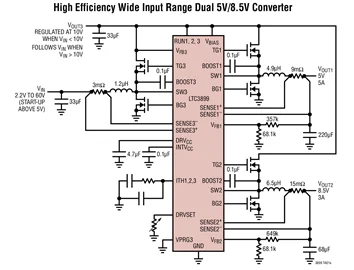 LTC3899 LTC3899EFE LTC3899IFE LTC3899HFE LTC3899MPFE - 60V IQ ต่ํา, เอาต์พุตสามเท่า, Buck/Buck/Boost ตัวควบคุมแบบซิงโครนัส
