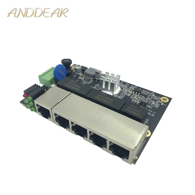 Ethernet Schalter Modul 5 Ports Unmanaged10/100/100 0mbps Industrie PCBA bord OEM Auto-sensing Ports PCBA bord OEM Motherboard