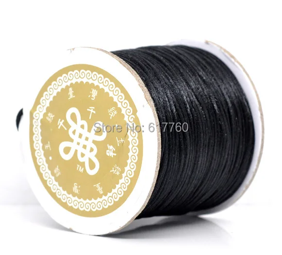 Free Shipping! Black Jewelry Beading Nylon Cord 80Yards(73M)/1.5mm, sold per lot of 1 roll(80Yards) (E10427)