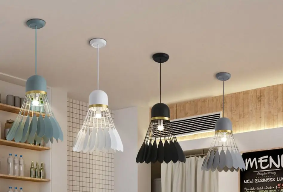 

Nordic restaurant chandelier modern minimalist cafe lighting restaurant living room home badminton chandelier