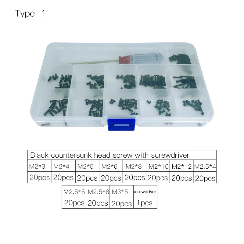 LuChang M2.5 M3 M2 Screws Set Laptop Screwdriver Set Micro Computer Assemble Repair Electronic Digital Mini Mechanical Screw kit