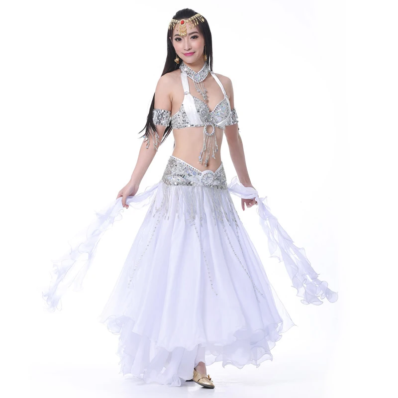 ขายร้อน13สีชีฟอง Belly Dance เสื้อผ้าเอวสูงยาวผู้หญิง Maxi กระโปรงสำหรับ Belly Dance(1PC กระโปรงเท่านั้น)