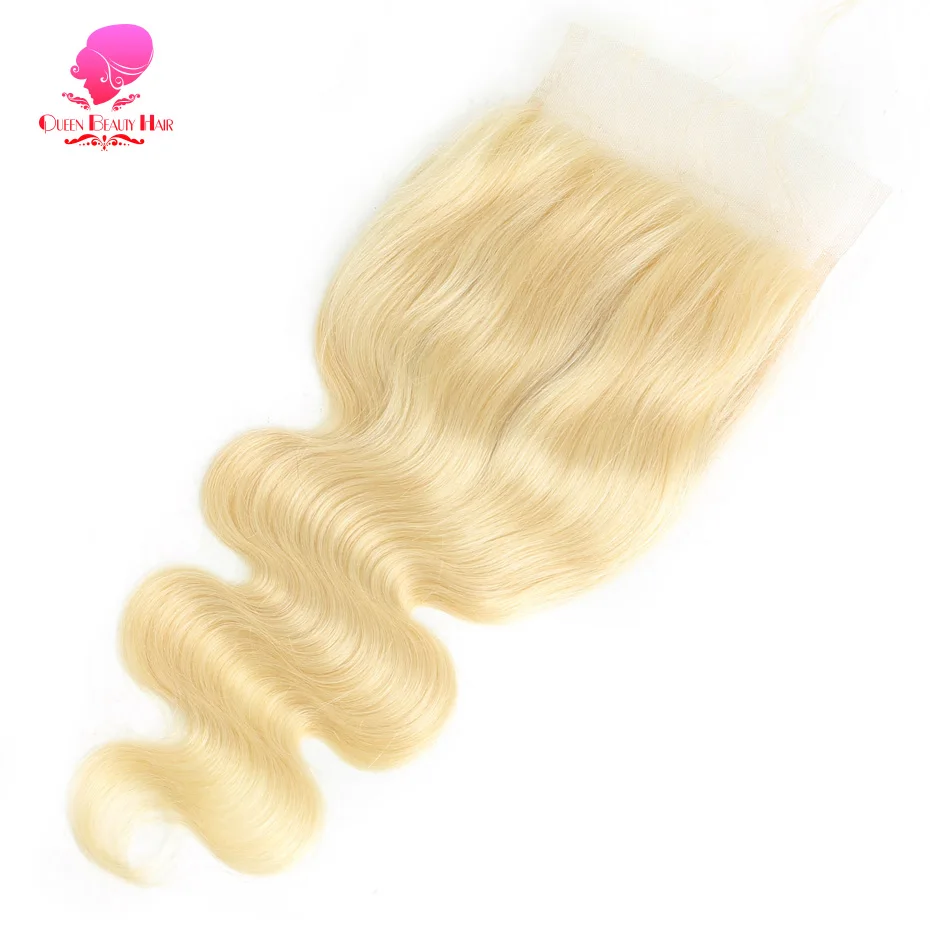 Queen Beauty 613 Honigfarbe Blonde Körperwelle Remy Echthaar 4x4 5x5 Malaysischer Spitzenverschluss mit Bündel 8-30 32 34 36 Zoll – Detail 7