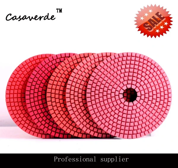 Strass d125mm 5 polegadas flexível moedor de ângulo molhado almofadas de polimento para granito e mármore