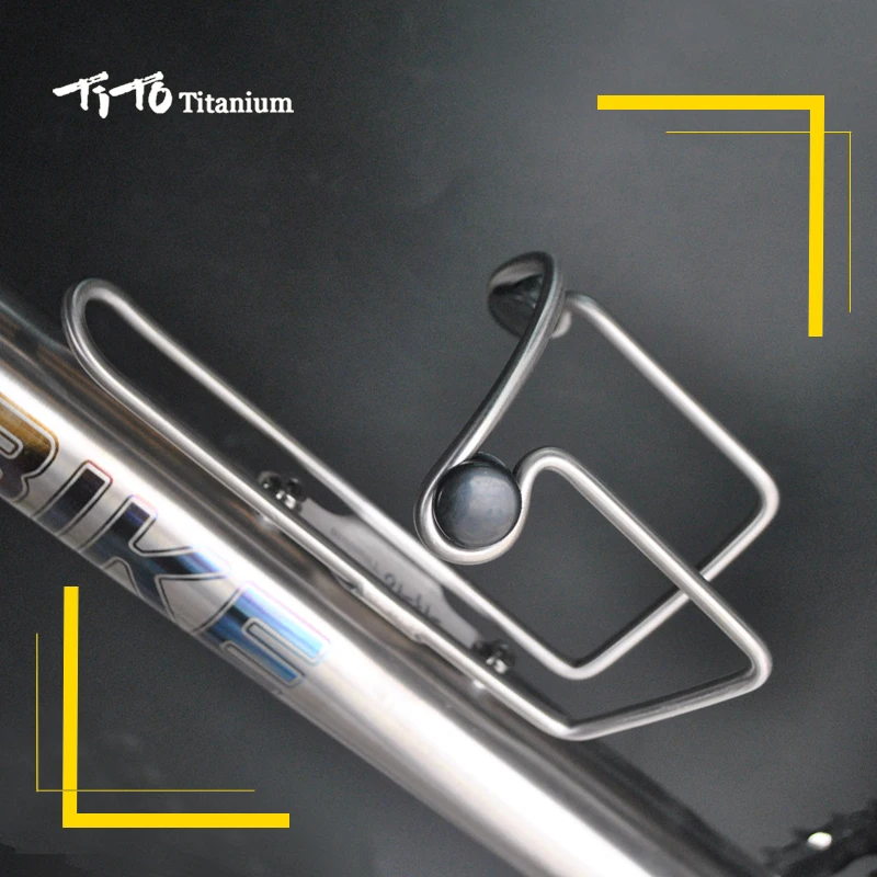 TiTo titanium legierung Mtb/rennrad wasser Flasche Käfig Fahrrad Trinken Wasser Flasche Rack Halter Bike Zubehör Titanium legierung schrauben