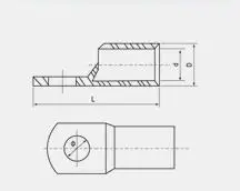 5 PCS SC400-16 Copper Cable Lug Wiring Terminal Connectors Connecting Tinned Lug car connector