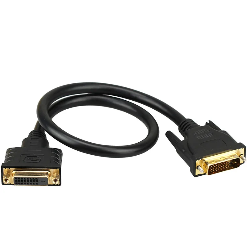 full 25Pin DVI-D 24+1 Male to Female Extenxion  cable for Monitor  0.5M 1.5M  3M 5M