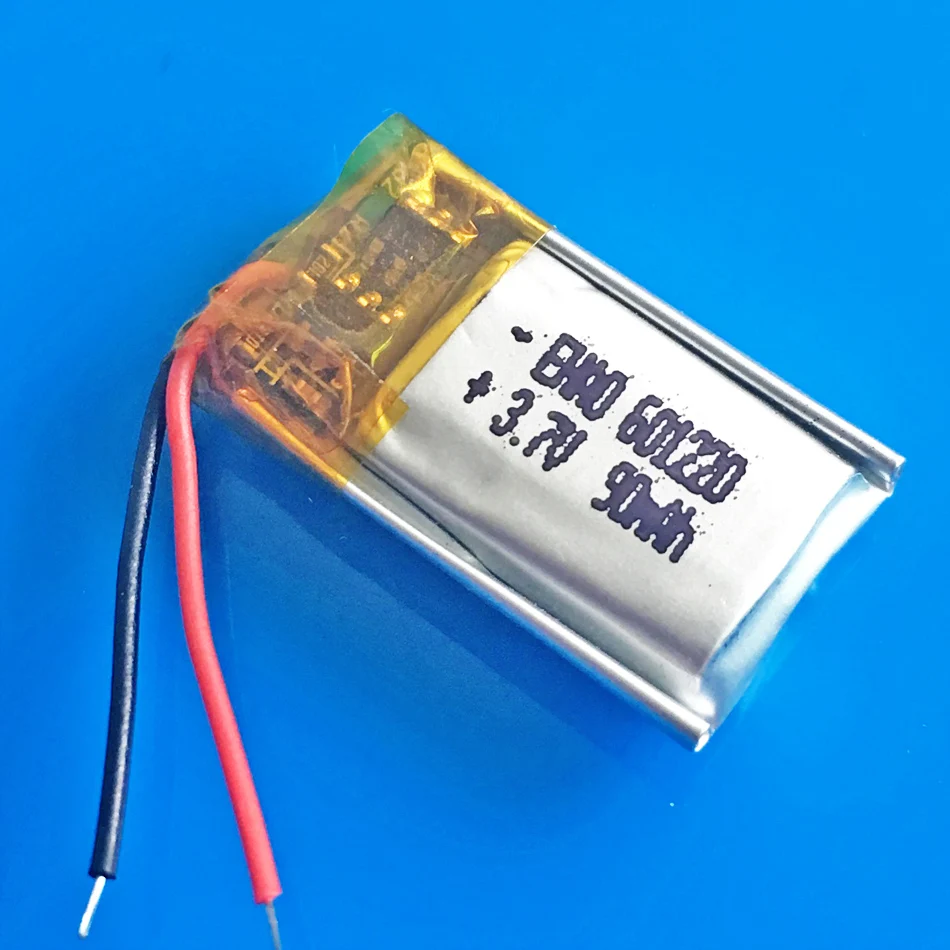 5 pcs 3.7V 90mAh 601220 Lipo Lithium Polymer Rechargeable battery For MP3 GPS bluetooth headset video pen digital productors