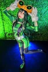 My Hero Froppy Girl Woman Anime Cosplay costume Pro Hero Tsuyu Asui Zentai body Spandex costume di Halloween Just body