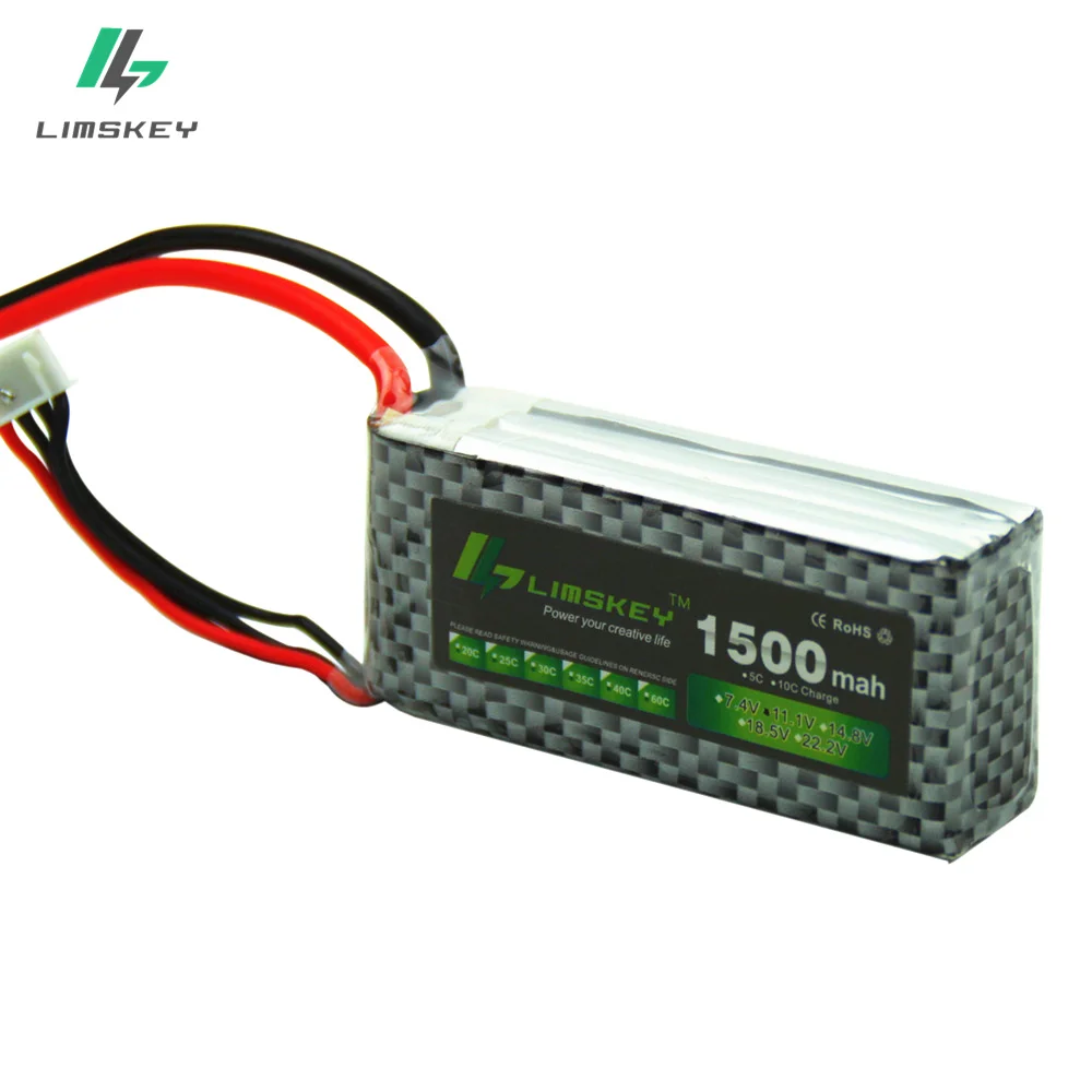 Limskey Drone 3S 11.1V 1500MAH Lipo Battery For Helicopter Quadcopter Aircraft Battery Lithium Polymer 3S Li-po 11.1 battery