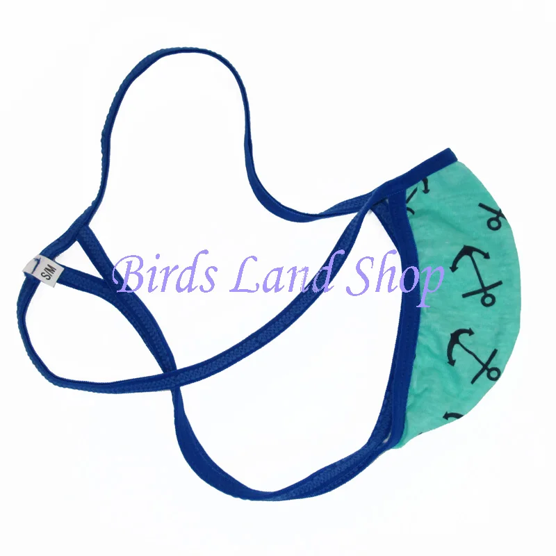 Mens String Pouch Thong Triangle T Back G799C Thong Anchor prints